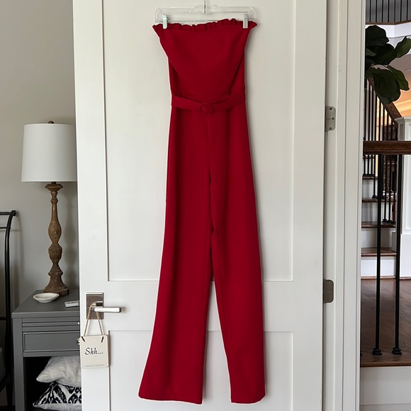 A Love Like You red strapless pantsuit size small - Picture 1 of 4